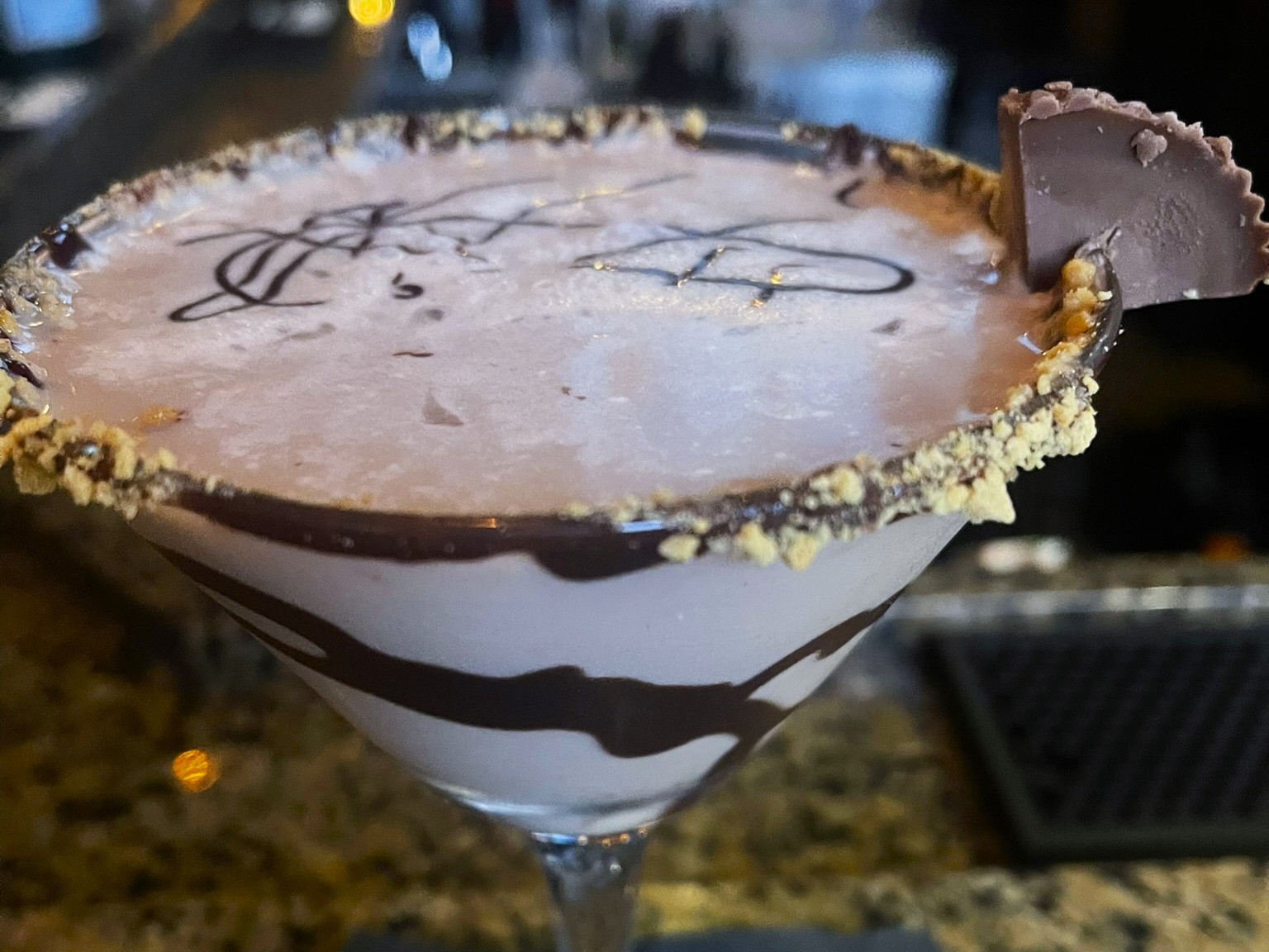 Signature handcrafted cocktail at the bar at Josephine's